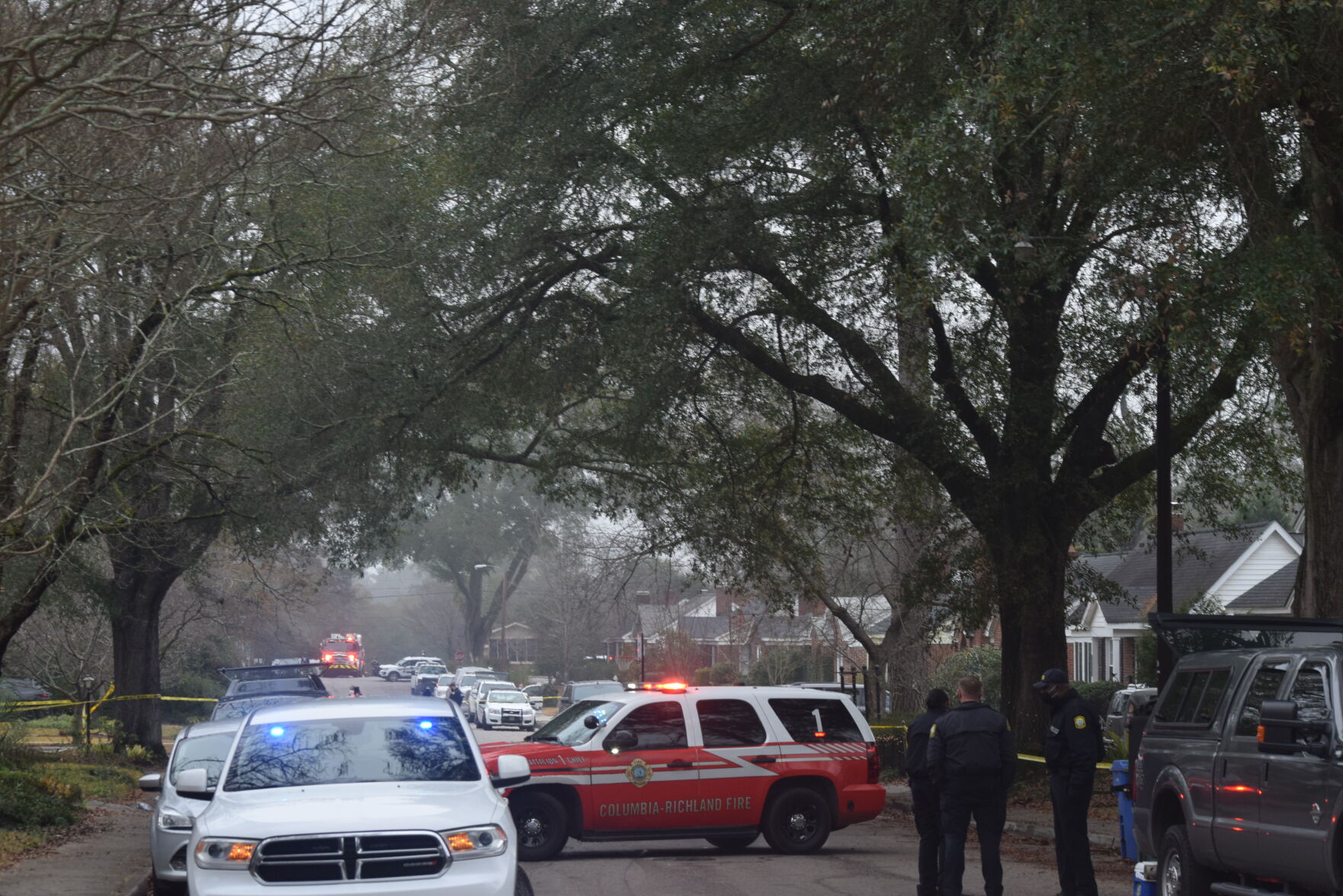 Numerous Emergency Vehicles were on site.